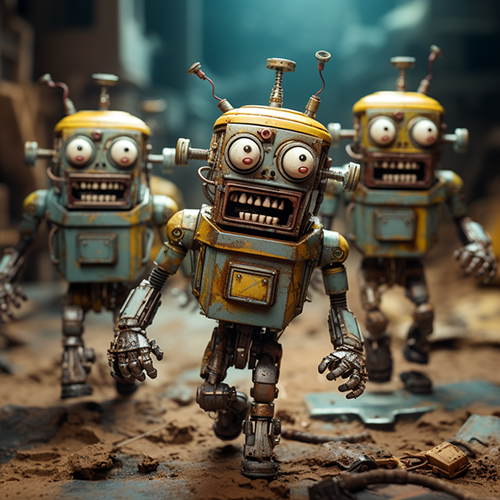Rusty robots on the march